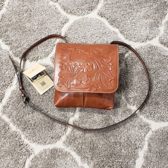 Patricia Nash Handbags - Patricia Nash Leather Crossbody Bag Tooled NEW